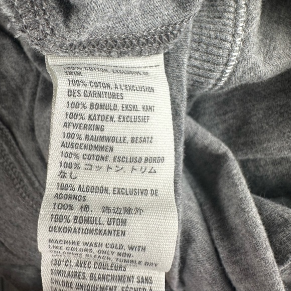 Abercrombie & Fitch Top Womens Small Grey Long Sleeve V-Neck Y2K Bella Swan VTG - Picture 12 of 12